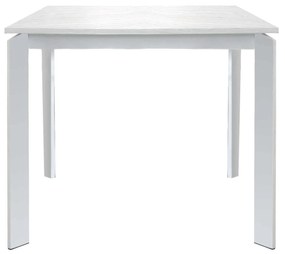 BRAXTON - tavolo da pranzo moderno allungabile in metallo 90x90/150