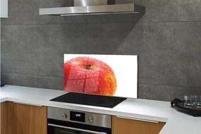 Pannello paraschizzi cucina Gocce d'acqua sulla mela 100x50 cm