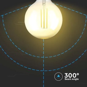 Lampadina LED dimmerabile FILAMENT G125 E27/8W/230V 2200K