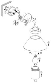 Applique E27 Bianca, IP54 per Esterni - Serie FOCUS Base E27