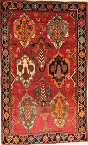 Gashghai Tappeto persiano 220 x 130 Rosso (Iran) Annodato A Mano