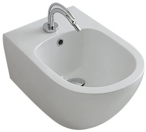 Bidet sospeso bianco lucido aquatech KERASAN L 36.5 x H 30 x P 55 cm