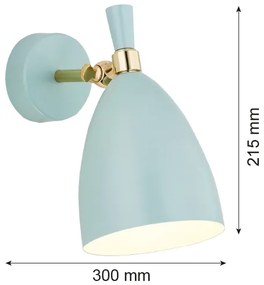 Argon 4700 - Applique CHARLOTTE 1xE27/15W/230V blu/oro