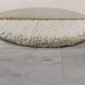 Tappeto greige in lana tessuto a mano 160x230 cm Mia Scallop Frame – Flair Rugs