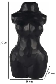 Vaso in ceramica 30 cm, nero