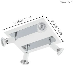 Eglo 94962 - Faretto LED SARRIA 4xGU10-LED/5W/230V