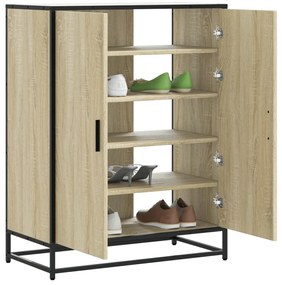 Scarpiera Rovere Sonoma 75x38x97,5 Cm Legno Multistrato Metallo /