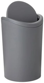Cestino spazzatura in polipropilene grigio 6lt con coperchio basculante