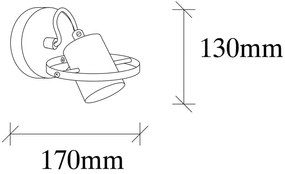 Lampada da parete nera Vaveyla – Opviq lights