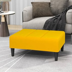 Poggiapiedi Giallo 78x56x32 Cm İn Velluto /
