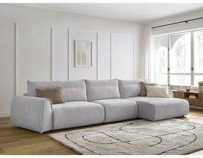 Divano angolare in grigio chiaro Aden – Bobochic Paris