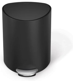 Cestino in metallo nero opaco con pedale 6 L - simplehuman