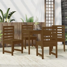 Set da Pranzo da Giardino 5 pz Miele in Legno Massello di Pino