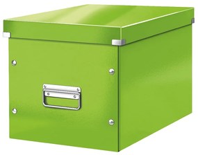 Scatola di cartone verde con coperchio 32x36x31 cm Click&amp;Store - Leitz