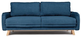 Divano letto in velluto a coste blu 218 cm Tori - Bonami Selection