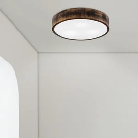 Lampada da soffitto OAK SMOKY 3xE27/15W/230V Ø47,5 cm rovere marrone scuro