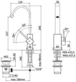 Paffoni Level Lea878 miscelatore lavabo monocomando senza scarico cromo