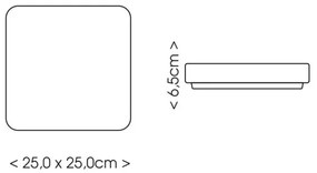 Ecolite W3094-12W/BI-Plafoniera LED da bagno LUKY LED/12W/230V IP44 bianco
