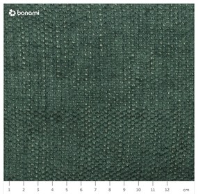 Divano angolare verde allungabile e con contenitore (penisola a sinistra/a U) con rivestimento in ciniglia Fuji – Bobochic Paris