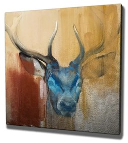Quadro su tela Cervo colorato, 45 x 45 cm - Wallity