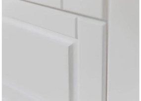 Vetrina legno massello pino due ante bianca naturale shabby