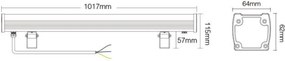 Wallwasher illuminazione Radente 24W 220V IP66 RGB+CCT - RF 24 GHz Colore RGB+CCT