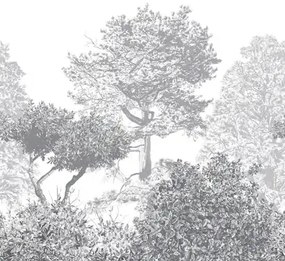 Sian Zeng Carta da parati panoramica Hua Trees - Grey
