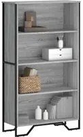 Libreria Grigio Sonoma 80x31x137,5 cm in Legno Multistrato 848632