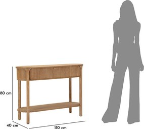 Tavolo consolle di colore naturale in abete massiccio 40x110 cm Gothenburg – Mauro Ferretti