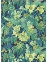 GP & J Baker Carta da parati Tropical Floral - Indigo/ Teal