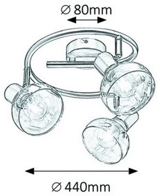 Rabalux 5549 - Faretto HOLLY 3xE14/40W/230V oro