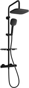 Mexen KT33 set doccia esterno con soffione e miscelatore termostatico, nero - 771503393-70