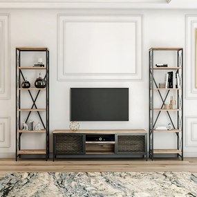 Televisore antracite/naturale 150x47 cm Maxim - Kalune Design