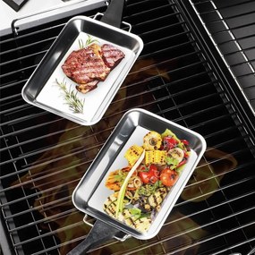 Set Teglie Per Barbecue 6 Pz Acciaio Inox /