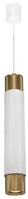 Lampadario a sospensione con filo Marble white/brass 1xGU10/8W/230V