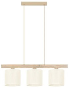 Brilagi - Lampadario a sospensione con filo FOREST 3xE27/15W/230V pino/marrone/color crema