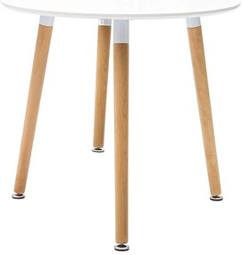 THOMAS - tavolo da pranzo in legno con piano in abs tondo 80
