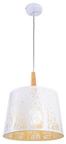 Sospensione Contemporanea Lantern Metallo Bianco 1 Luce Diffusore Metallo Bianco