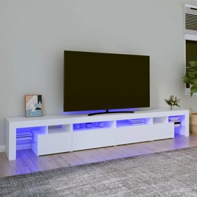 Mobile Porta Tv Con Luci Led Bianco 260x36,5x40 Cm /