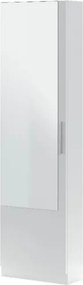 Scarpiera 1 Anta Con Specchio 50x22x180 Cm 16 Paia Kristal Bianco Artik