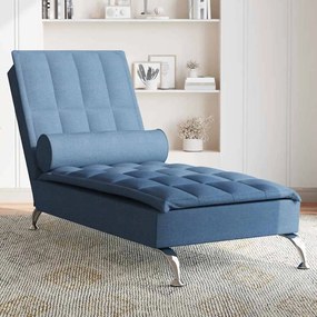 Chaise Longue Massaggi Cuscino A Rullo Blu İn Tessuto /
