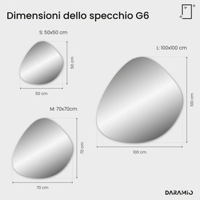 Specchio asimmetrico con luce LED G6