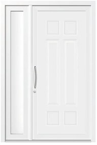 Portoncino d'ingresso in pvc Classic4 L 90 x H 210 cm bianco apertura destra