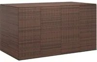 Contenitore da Giardino in Rattan PE 194x100x103 cm Marrone cod mxl 71065