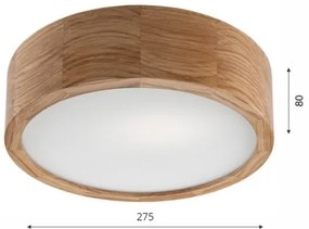 Lampada a soffitto OAK 1xE27/60W/230V rovere Ø 27,5 cm