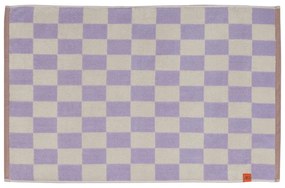 Tappetino da bagno in cotone biologica giallo chiaro e viola 50x80 cm Retro - Mette Ditmer Denmark