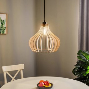 Lampada a sospensione Faje Envostar, dimmerabile, Legno chiaro, Soggiorno / Sala da pranzo, Legno, Scandinavo, Lampada a sospensione