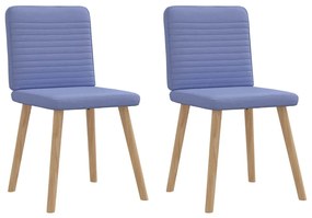 Sedie Da Pranzo 2 Pz Blu Jeans İn Tessuto /