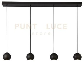 Eindhoven 4lt bar pendant - metallo nero sabbia