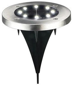 LED Lampada segnapasso solare SOLLY LED/1,2V 6500K diametro 11,5 cm 300 mAh IP44 chr